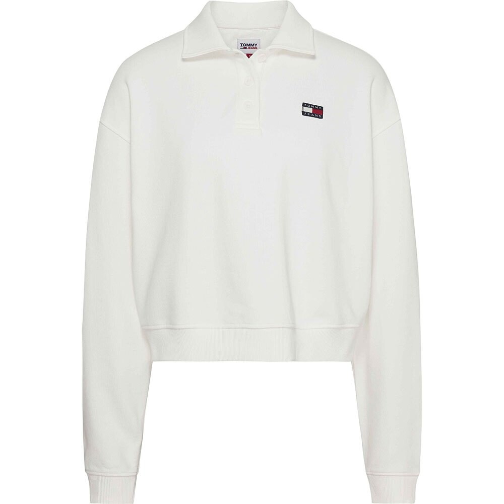 

Поло Tommy Jeans Relaxed Badge Rugby, белый