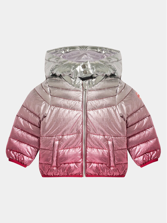

Пуховик стандартного кроя Guess, розовый