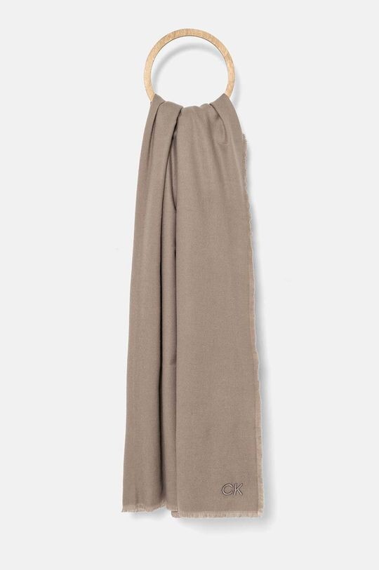 

Шарф из смесовой шерсти Calvin Klein, серый