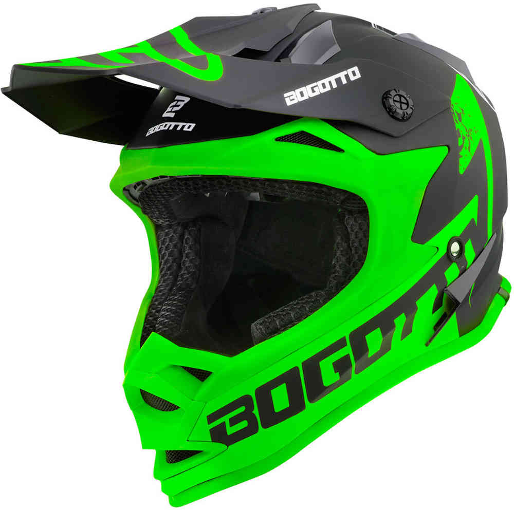 Шлем для мотокросса V321 Soulcatcher Bogotto, зеленый/черный