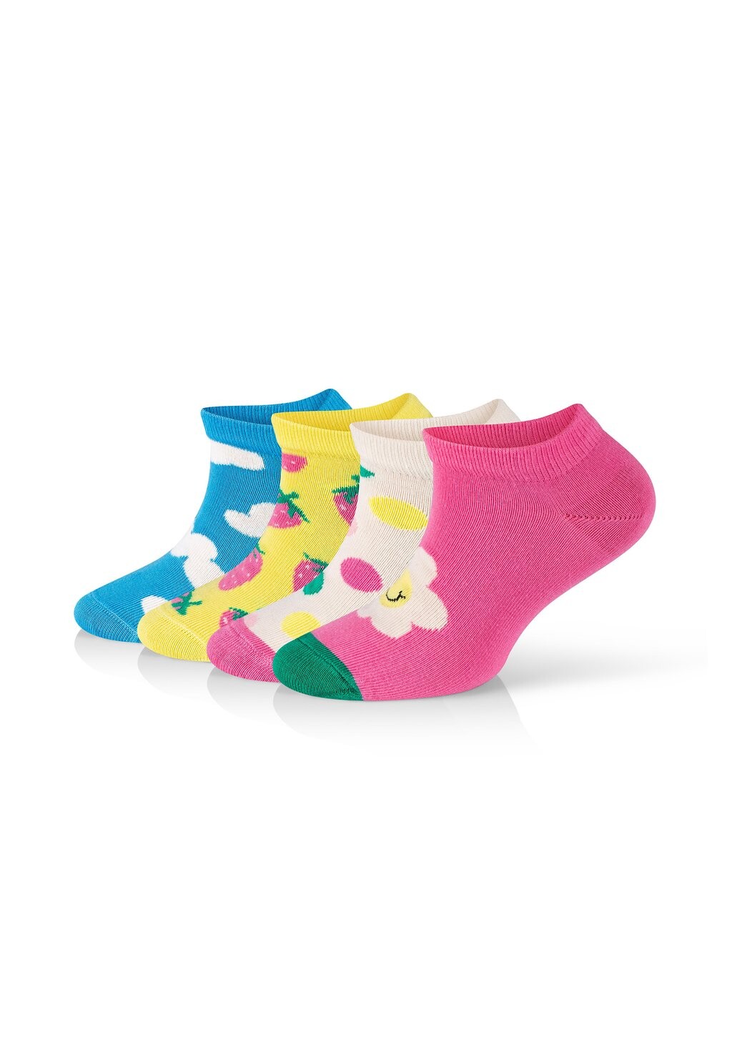

Носки 4 Pack Low Daisy Cloudy Strawberry Happy Socks, мультиколор