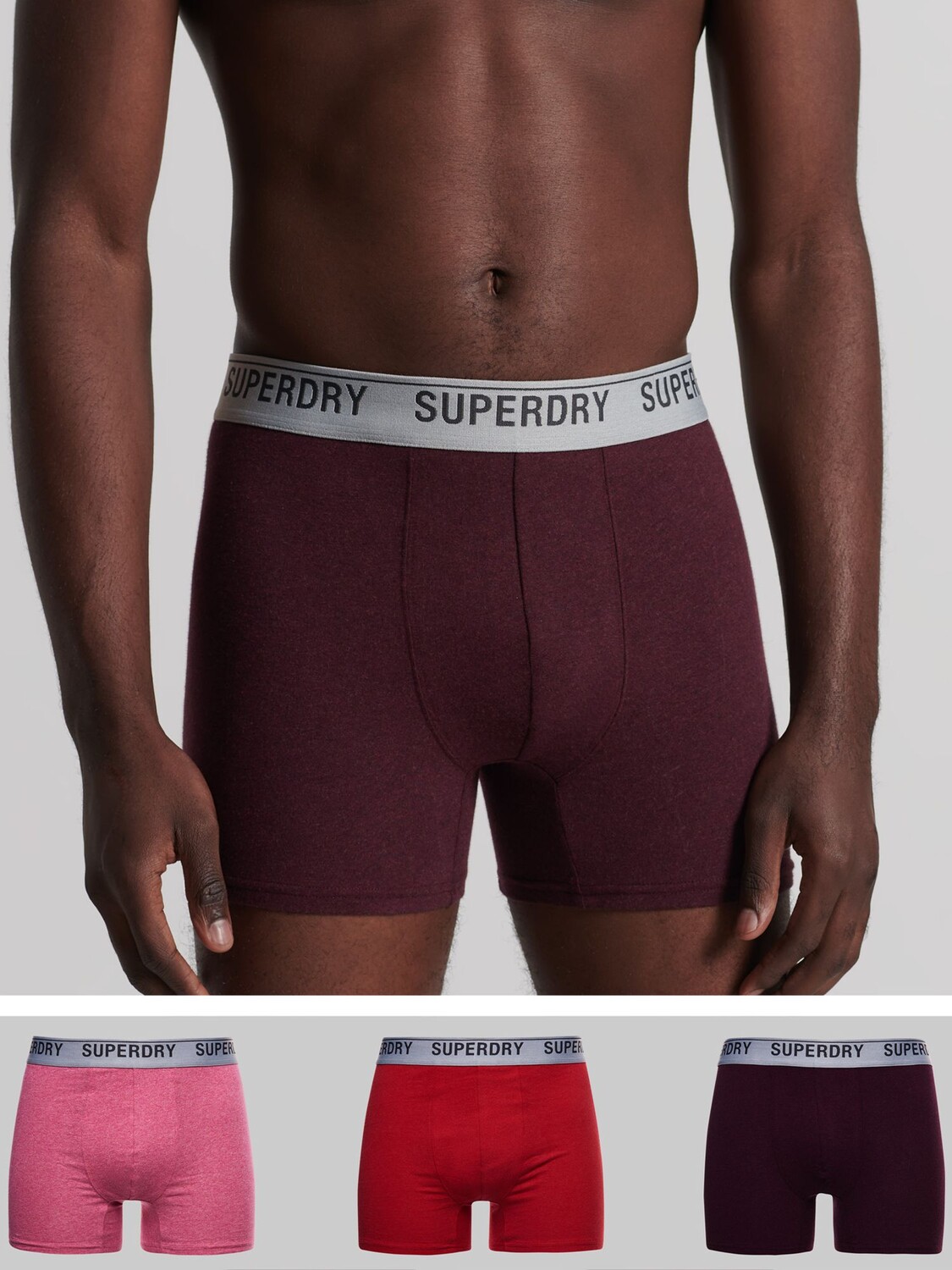 

Трусы из смеси органического хлопка Superdry, бордовый/красный/розовый