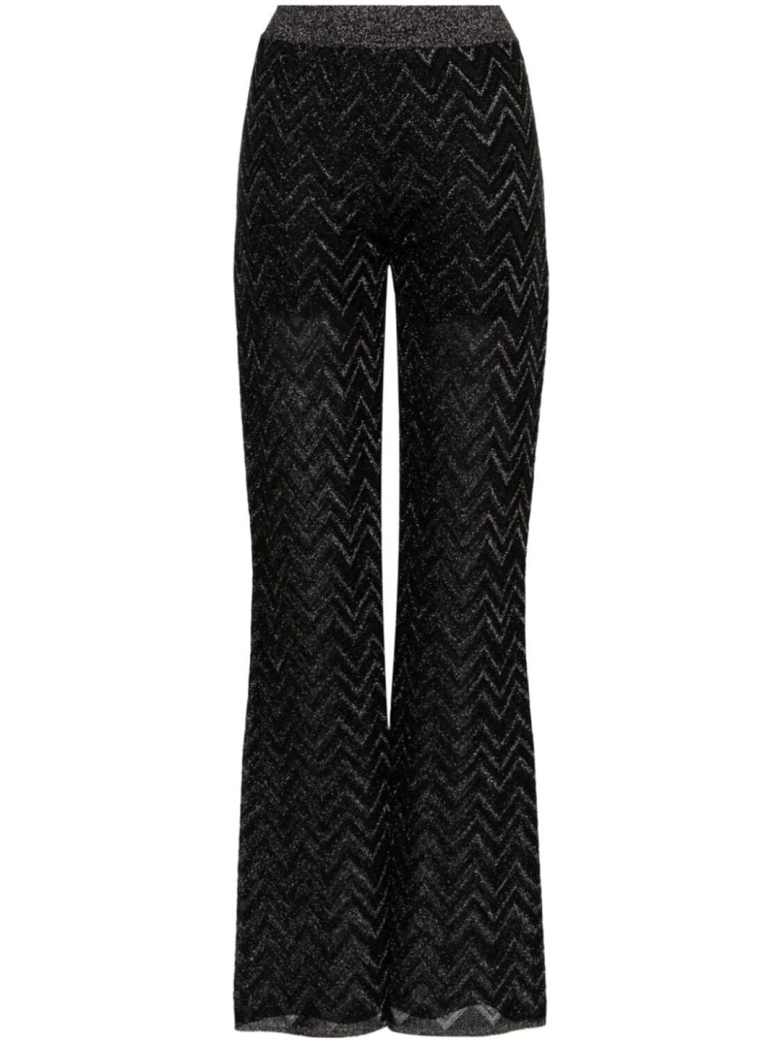 

Missoni брюки широкого кроя с узором зигзаг, черный