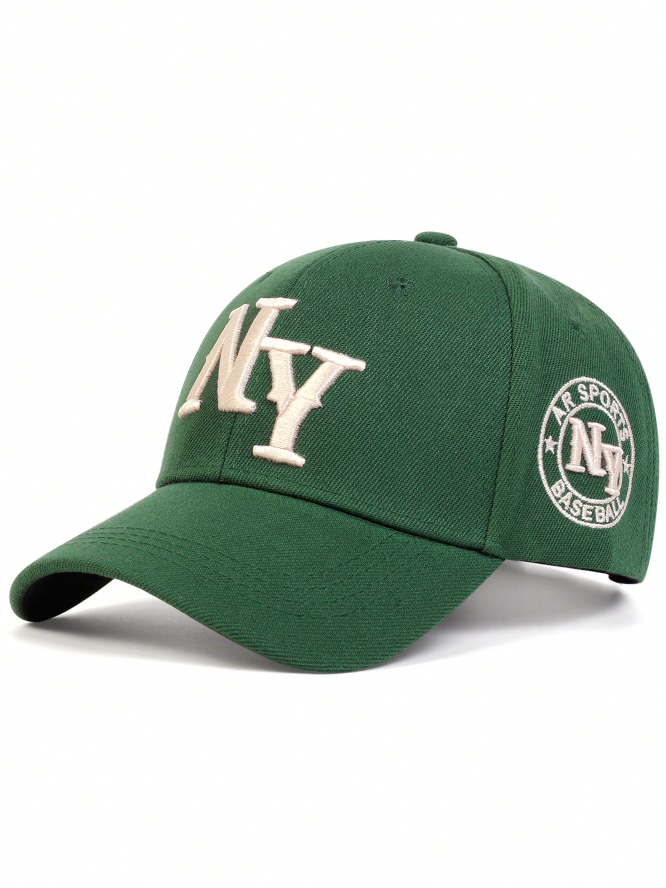 1 шт. мужская бейсболка с вышивкой букв «Нью-Йорк», зеленый 1 шт бейсболка с вышивкой 3d букв для мужчин и женщин многоцветный