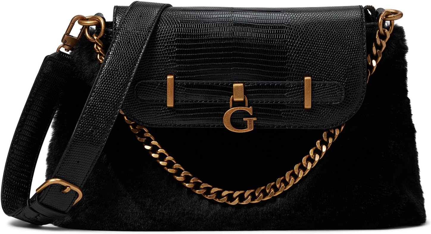 

Сумка Bergen Crossbody Flap GUESS, черный