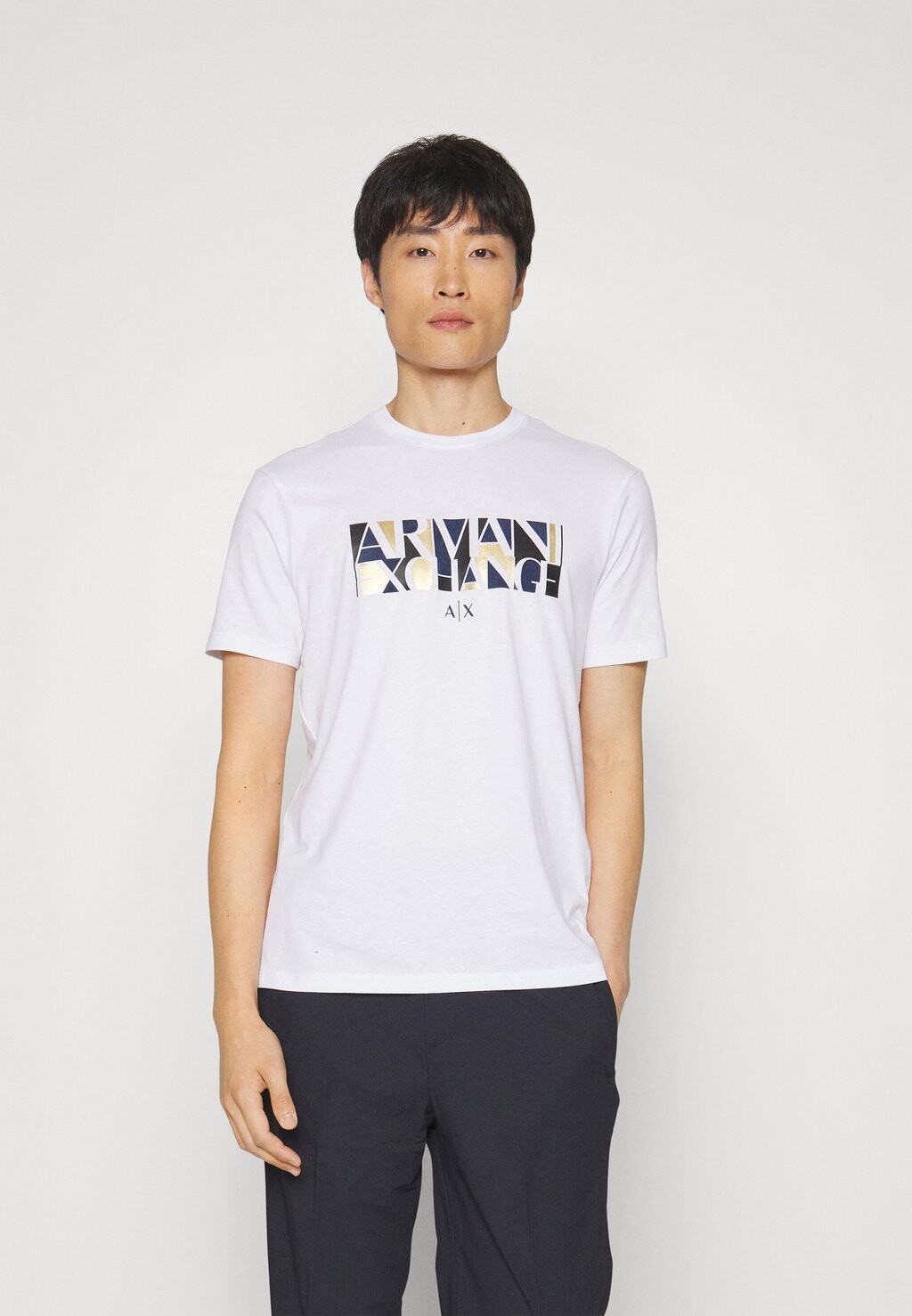 

Футболка с принтом Armani Exchange, белая, Белый