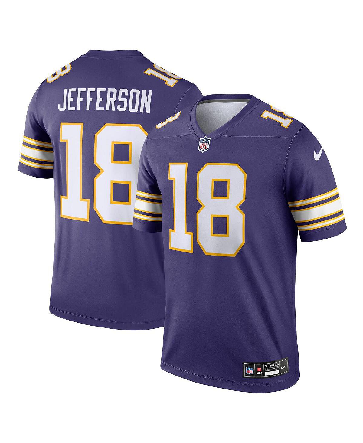 

Мужское фиолетовое джерси Джастина Джефферсона Minnesota Vikings Classic Legend Player Nike, Фиолетовый