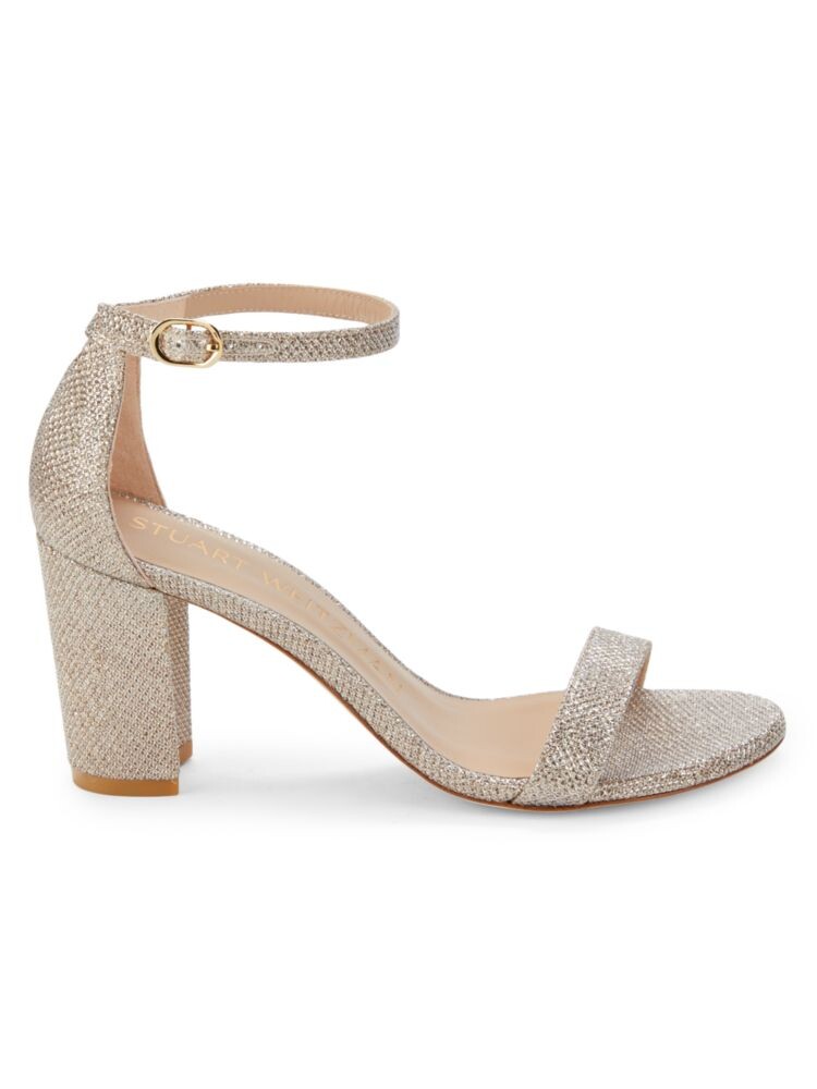 

Сандалии с текстурой почти металлик Stuart Weitzman, цвет Poudre