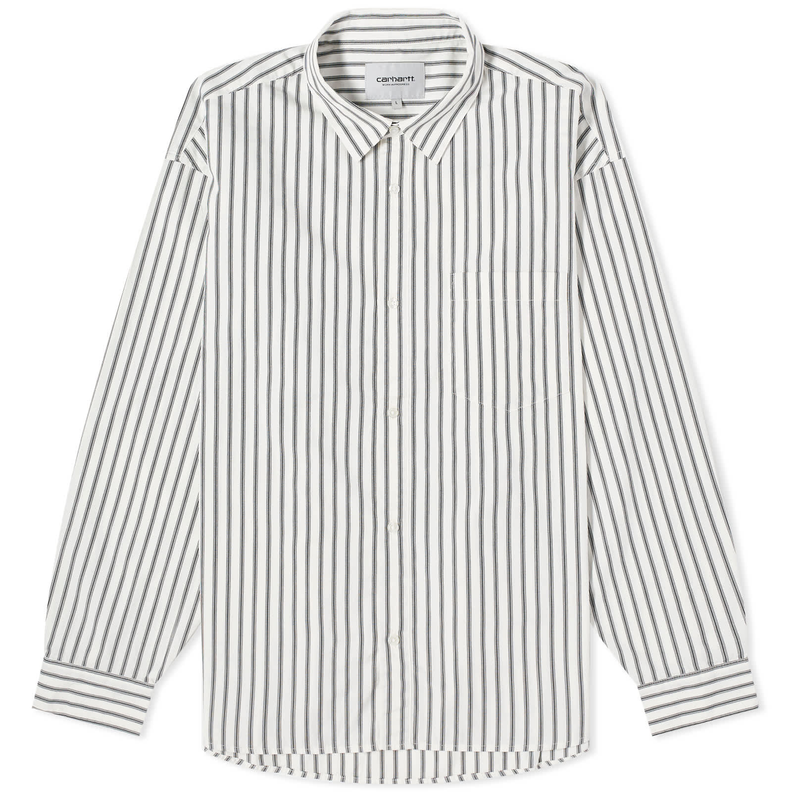 Рубашка Carhartt Wip Ligety Stripe, цвет Wax & Black