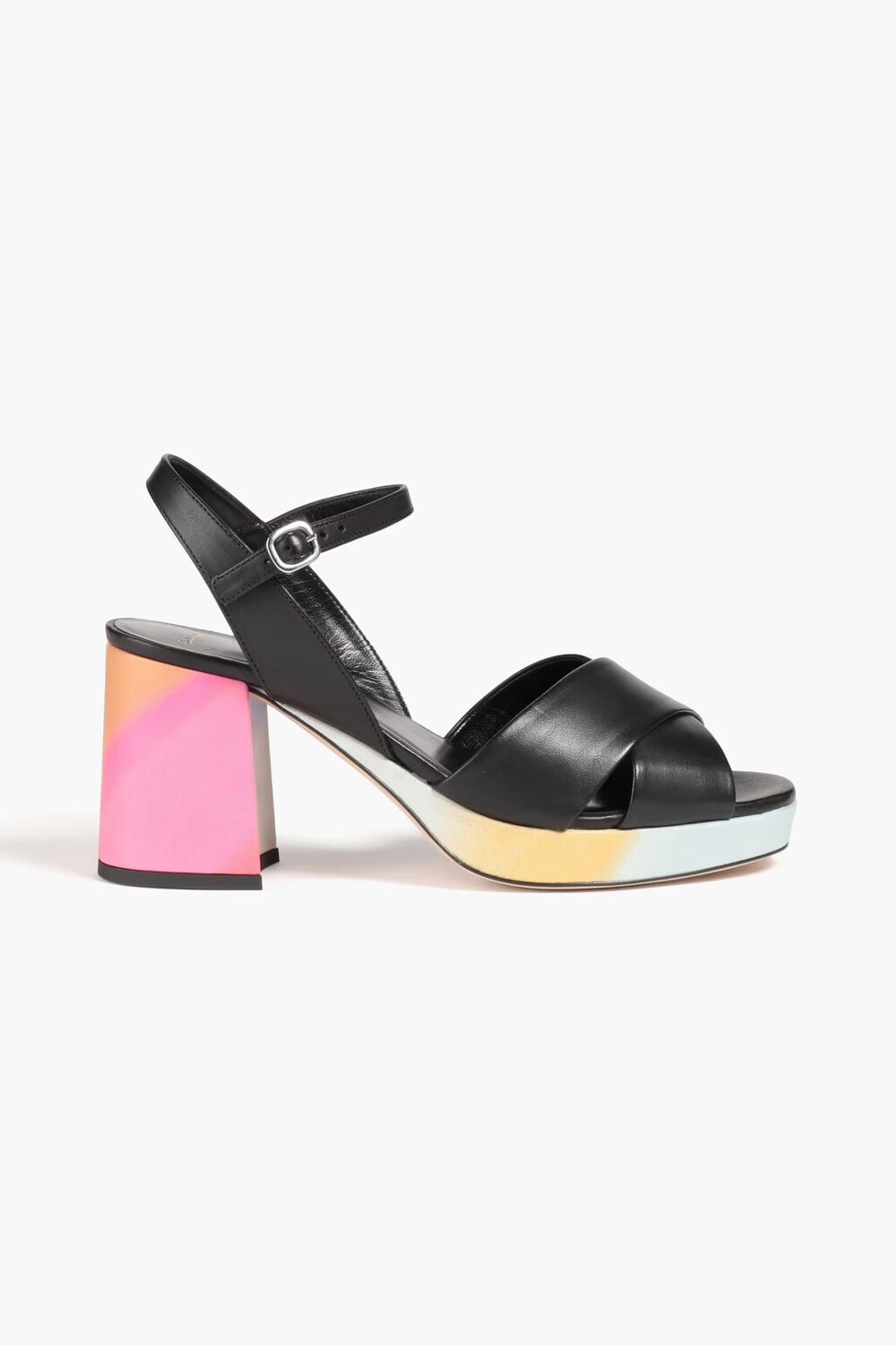 

Кожаные босоножки на платформе с принтом Poppy Paul Smith, черный