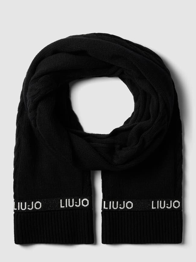 

Шарф с принтом этикетки LIU JO, черный