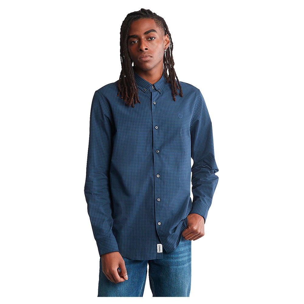 Рубашка с длинным рукавом Timberland Suncook Riveer Poplin Medium Gingham Regular, синий