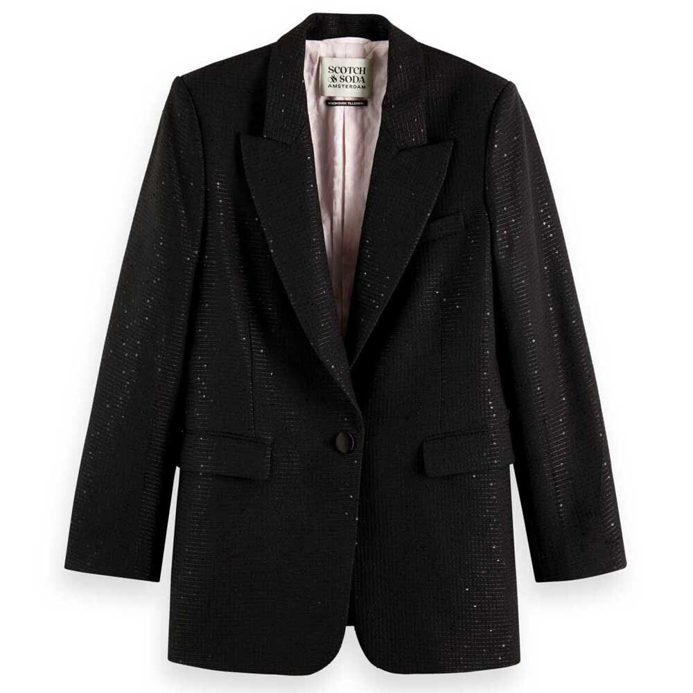 

Блейзер Scotch & Soda Sequin Jacquard, черный