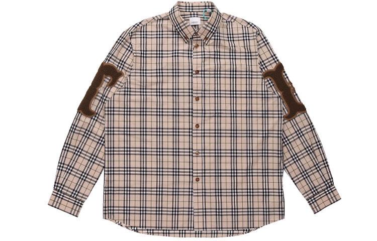 

Рубашка в клетку мужская Burberry SS21 с длинным рукавом