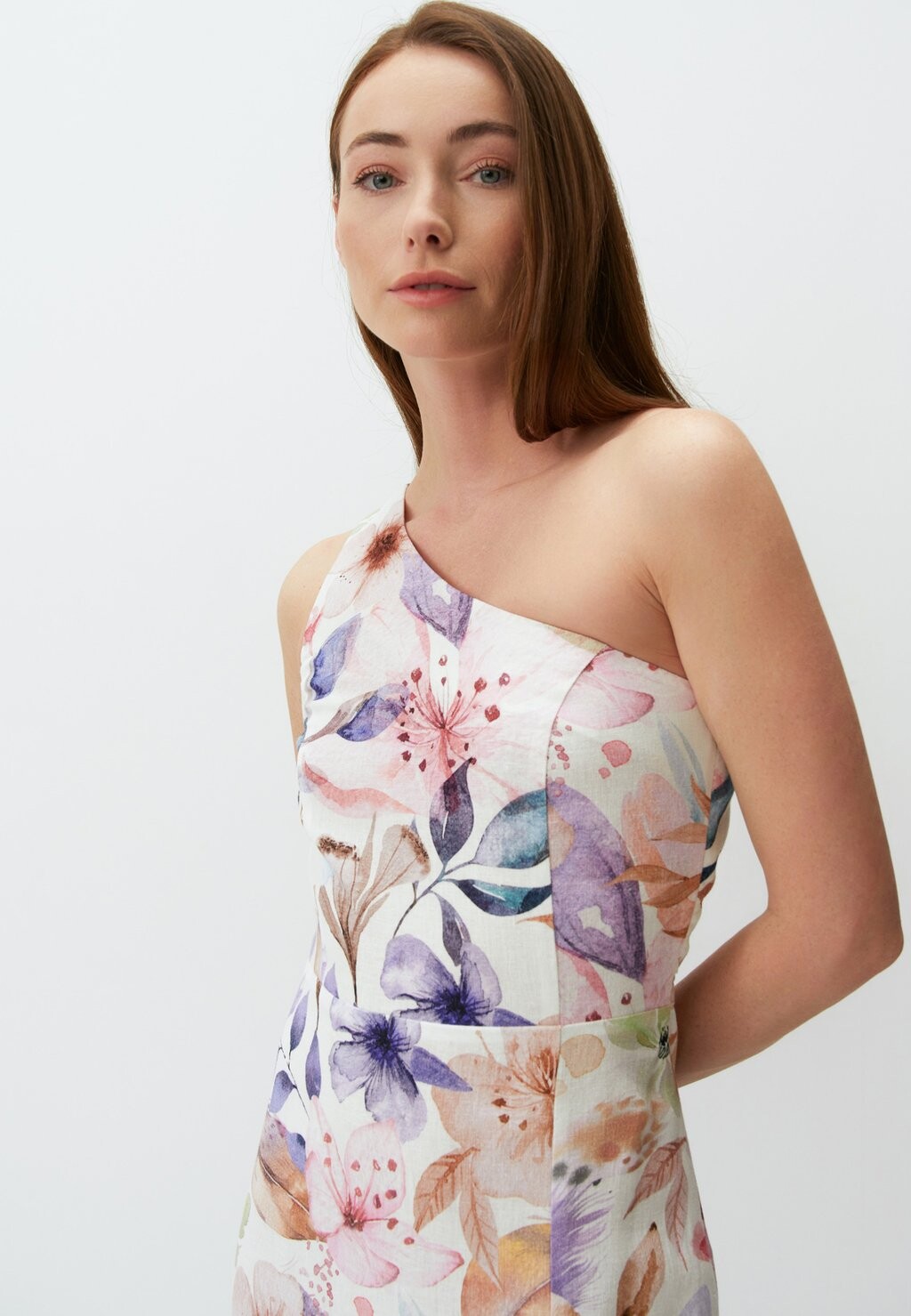 

Дневное платье STRAIGHT FIT ONE SHOULDERED MIDI Jimmy Key, кремовый