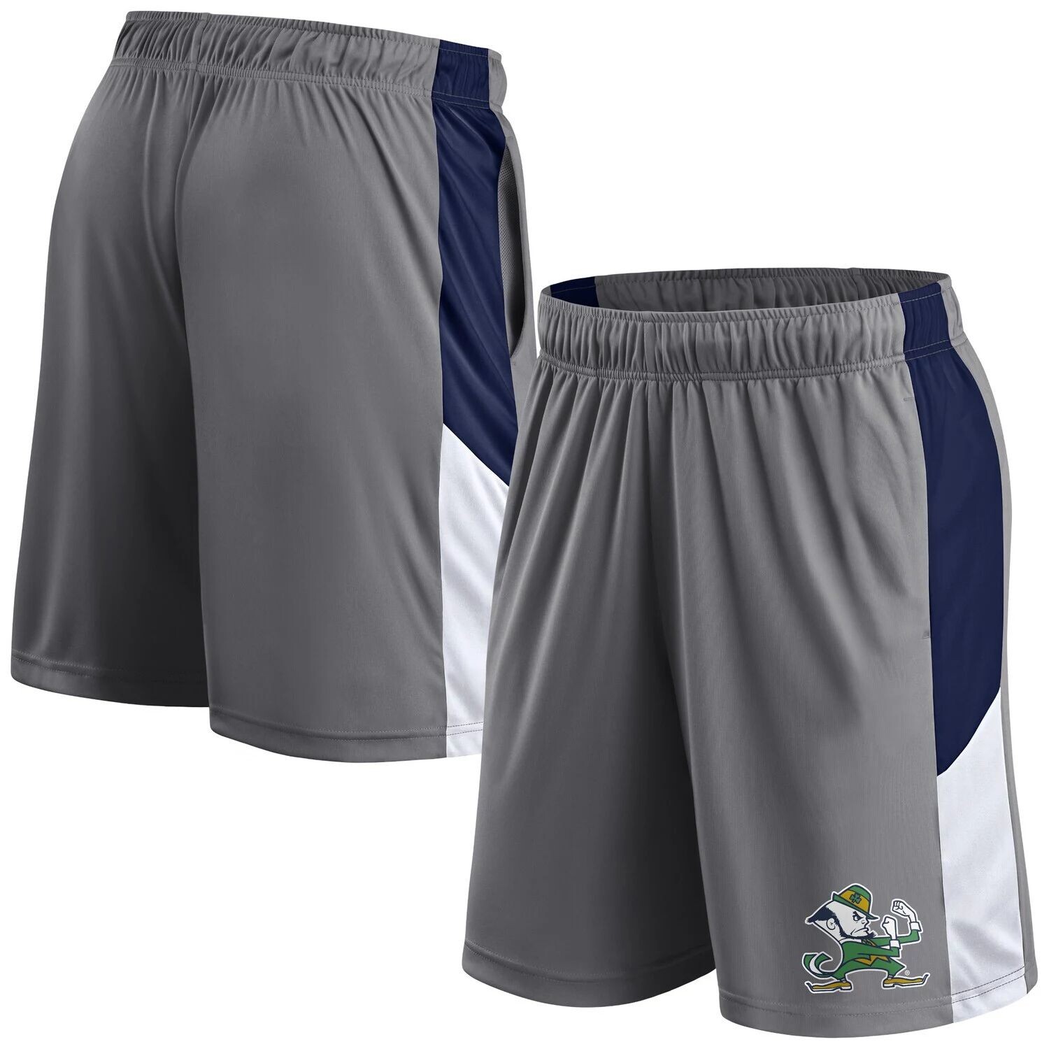 

Мужские серые шорты с логотипом Fanatics Notre Dame Fighting Irish