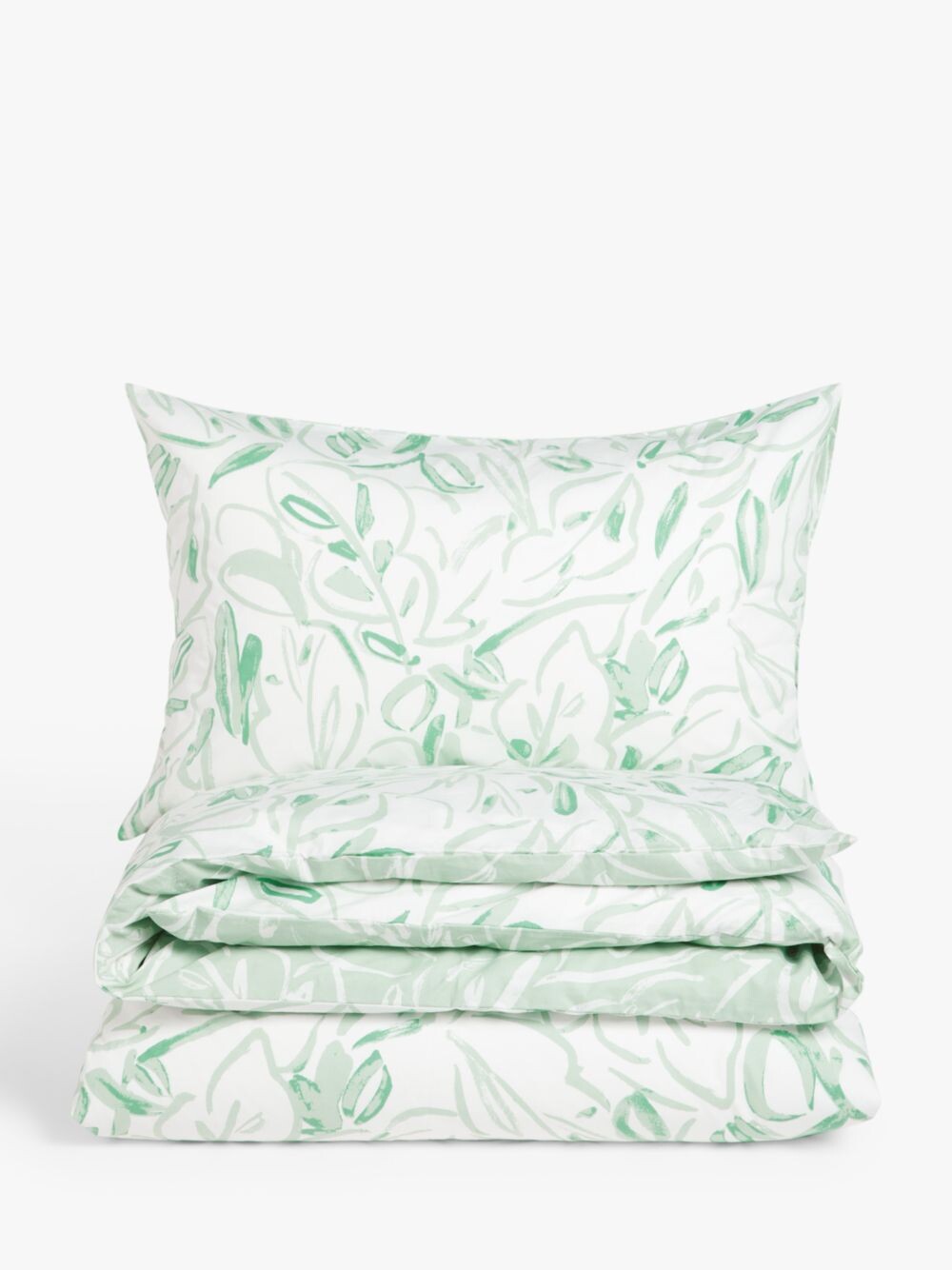 

Комплект пододеяльников John Lewis Painted Leaves, пыльно-зеленый