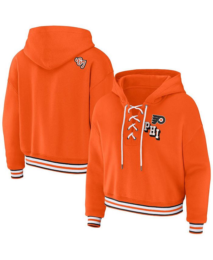 

Женский оранжевый пуловер с капюшоном на шнуровке Philadelphia Flyers WEAR by Erin Andrews, оранжевый