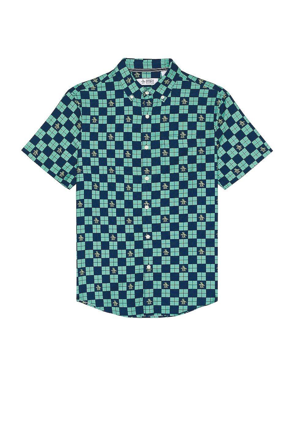 

Рубашка Original Penguin Short Sleeve, цвет Poseidon Blue