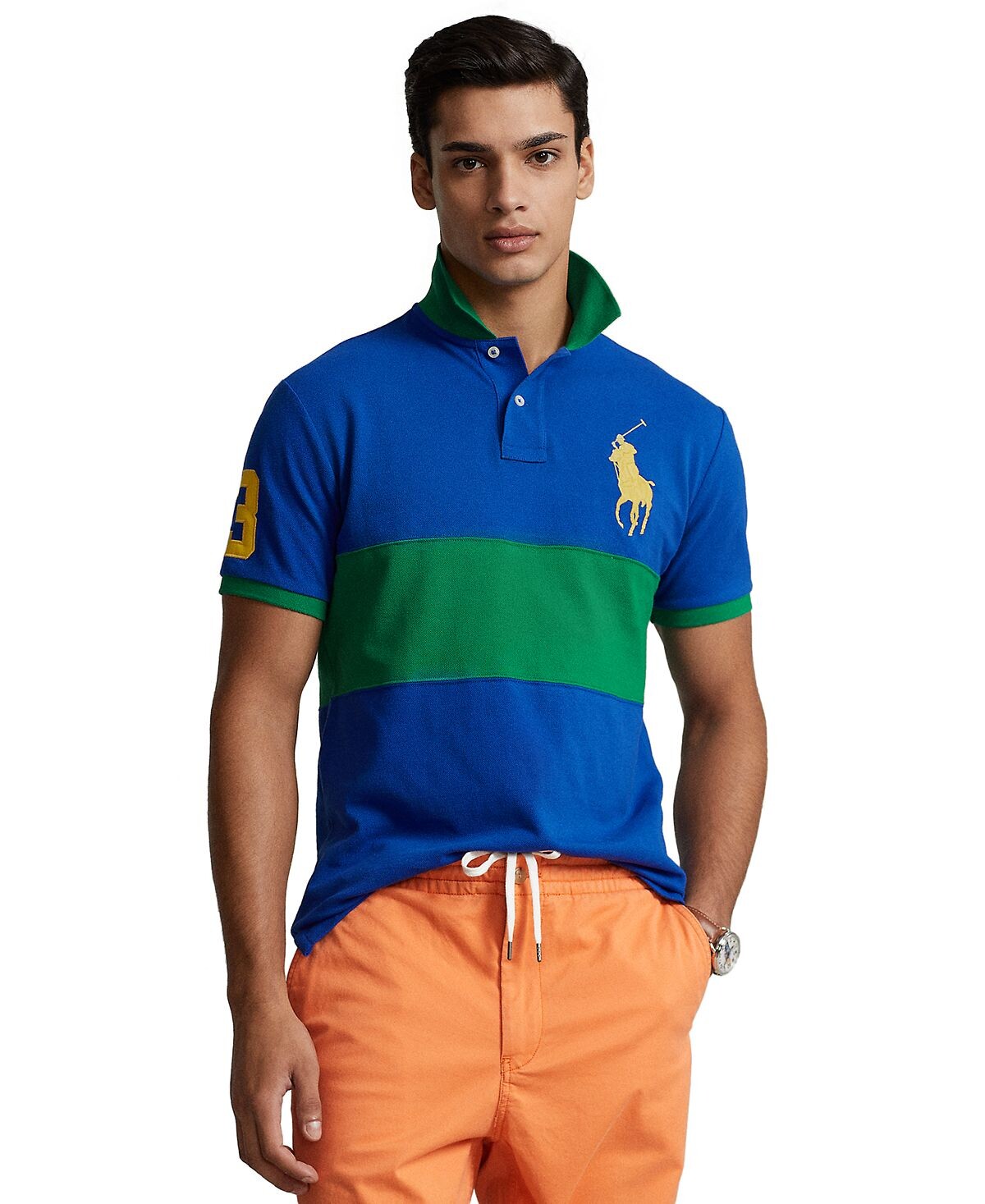 

Мужская рубашка поло Slim Fit Big Pony на заказ Polo Ralph Lauren