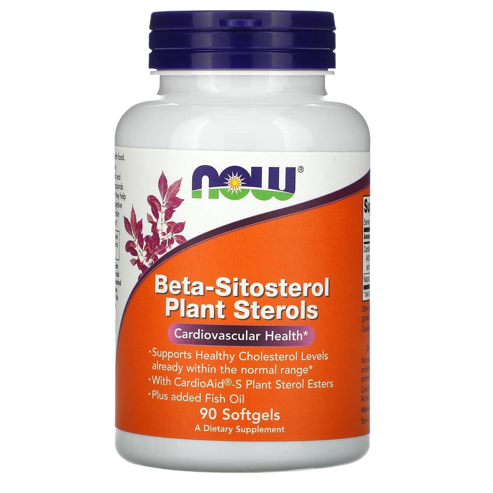 Now Foods Комплекс растительных стеролов содержащих бета-ситостерол (Beta-Sitosterol Plant Sterols) 90 мягких таблеток