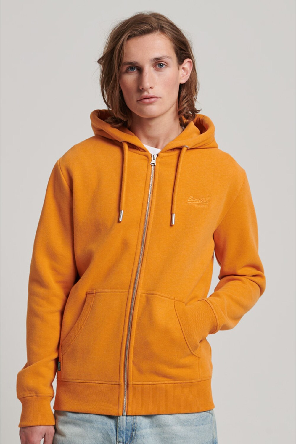 

Толстовка на молнии и вышитым логотипом Vintage Superdry, желтый