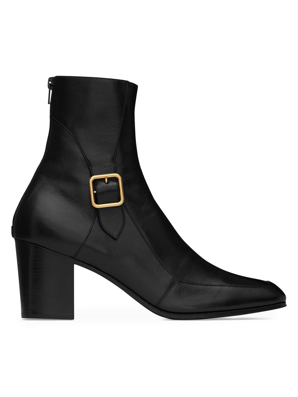 

Ботинки Mick из гладкой кожи на молнии Saint Laurent, черный