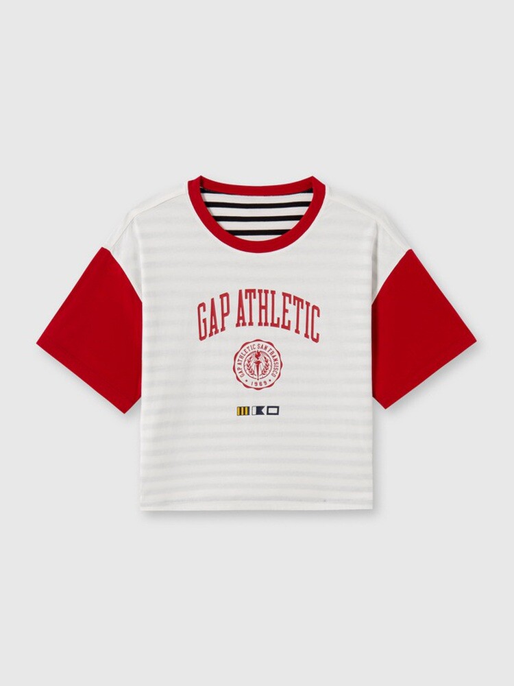 

Футболка женская Gap полосатая, черно-белый