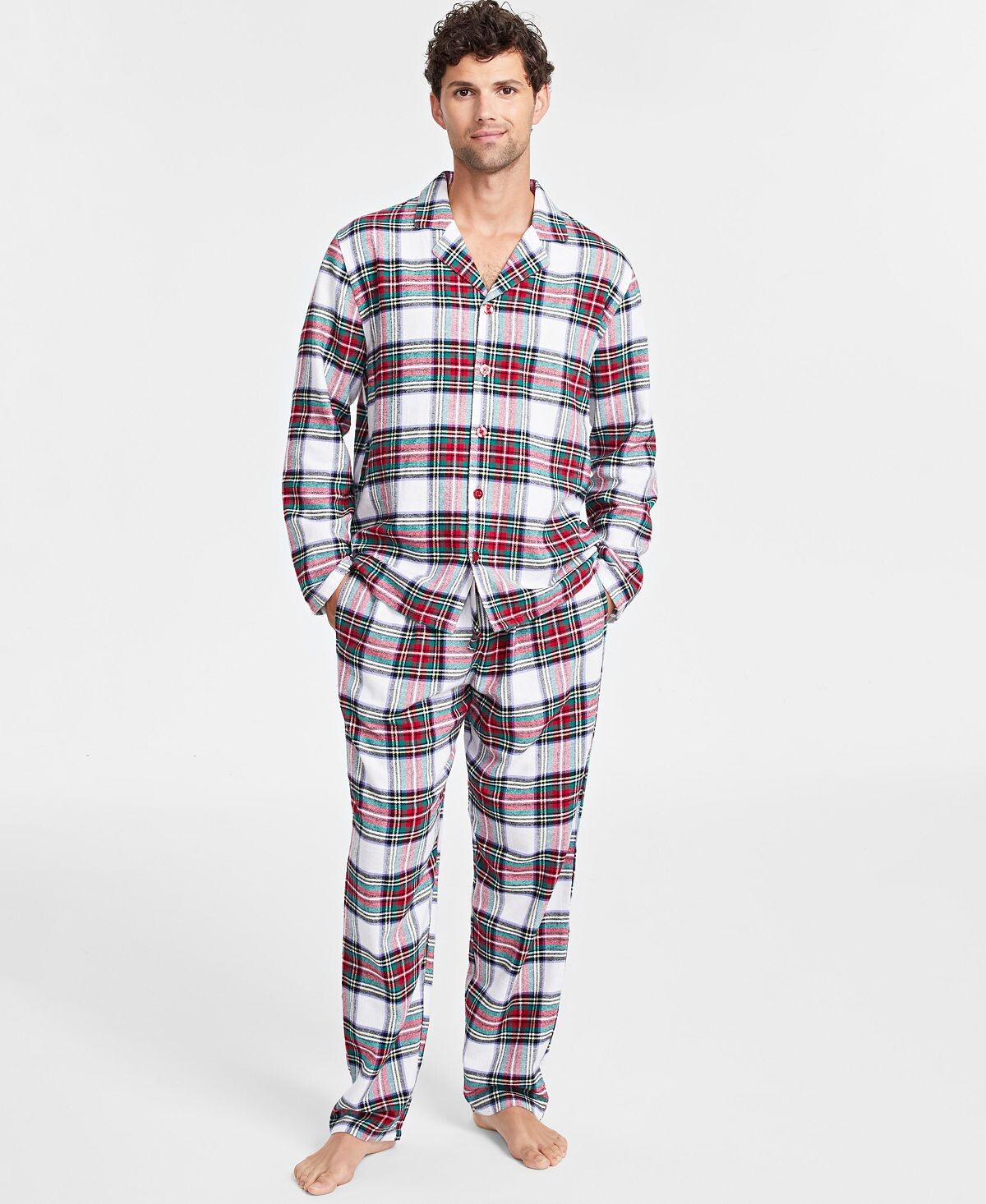 

Мужской хлопковый пижамный комплект Stewart в клетку Family Pajamas