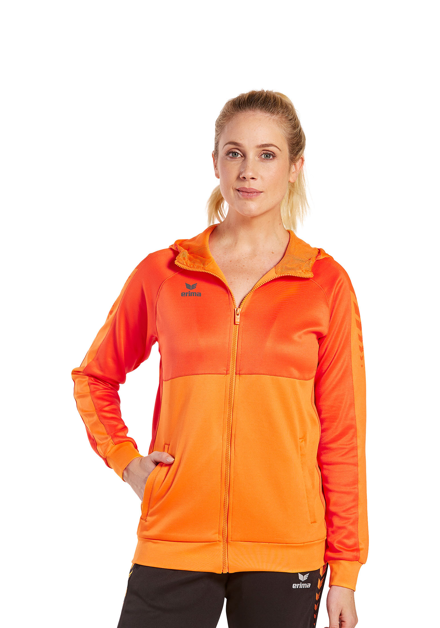 цена Спортивная куртка erima Six Wings, цвет new orange/orange