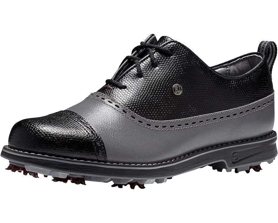 Кроссовки FootJoy Premiere Series - Cap Toe Golf Shoes - Previous Season Style, цвет Charcoal/Black