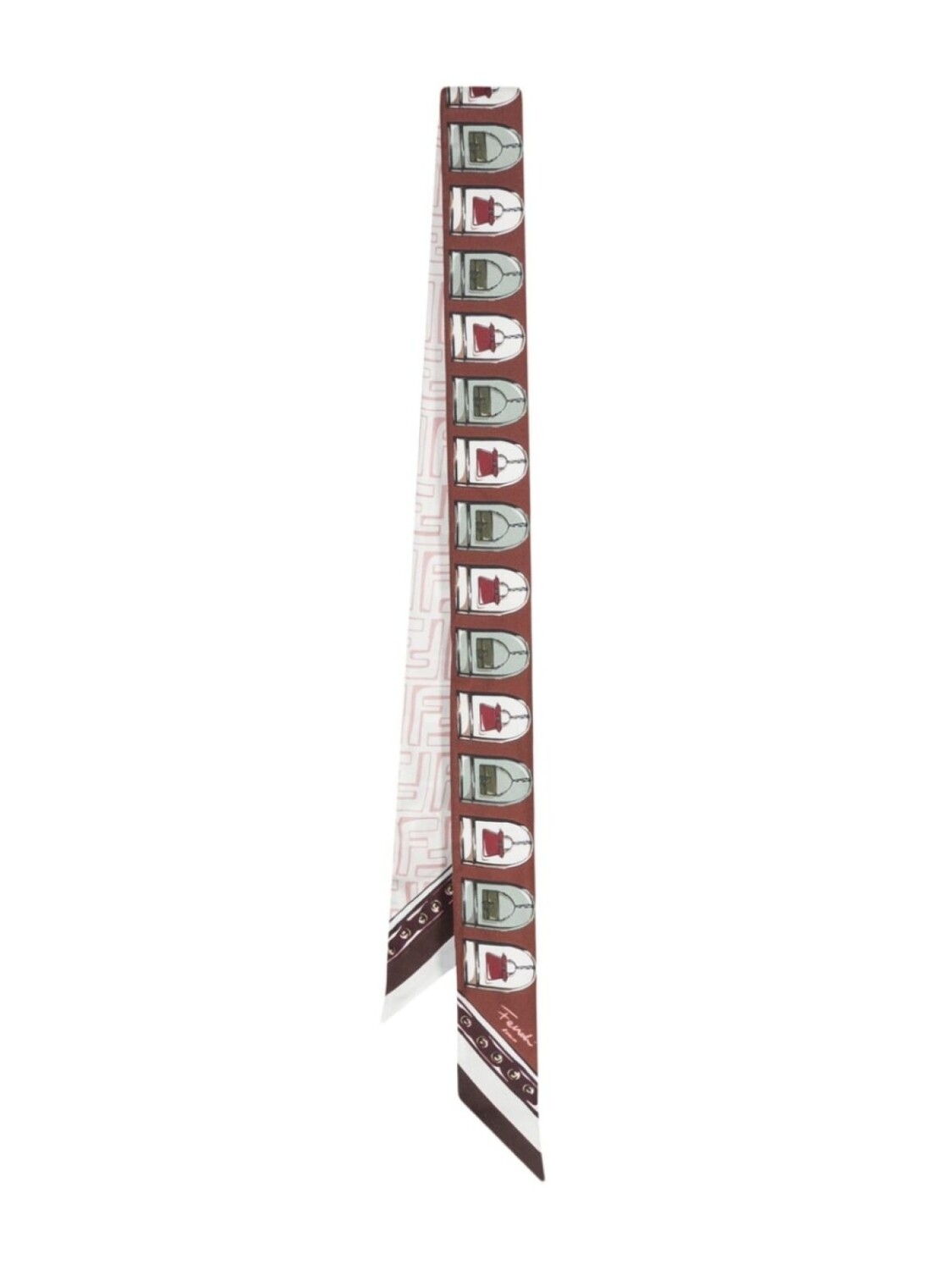 

FENDI узкий шарф Wrappy, коричневый
