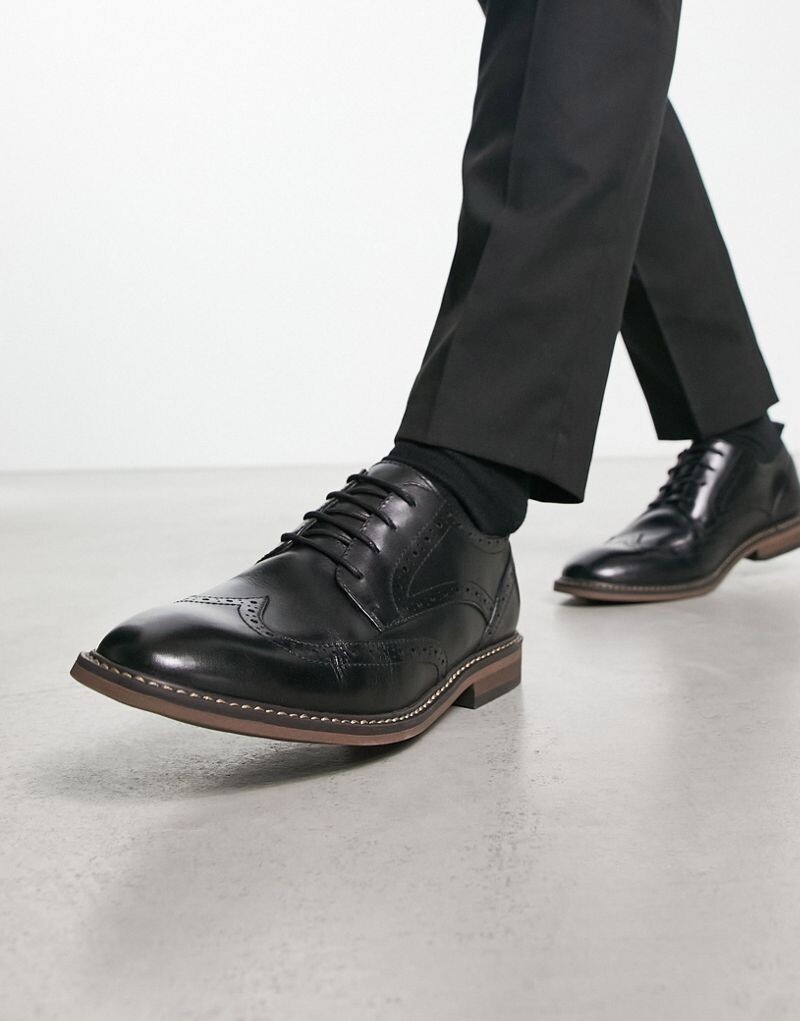 

Черные кожаные броги Schuh Raffe