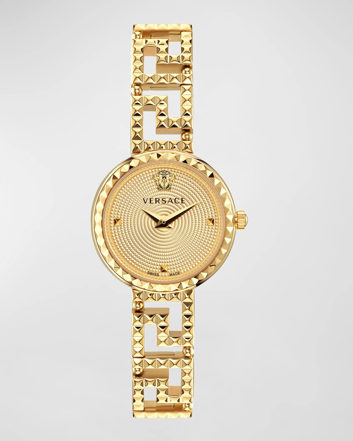 

Часы Greca Goddess, 28 мм, с ремешком-браслетом, позолоченные Versace, цвет Ip Yellow Gold