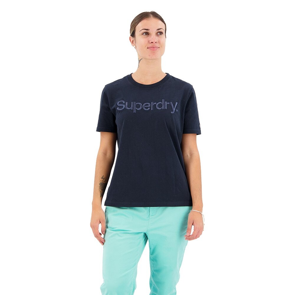 Футболка Superdry Tonal Embroidered Logo Short , синий