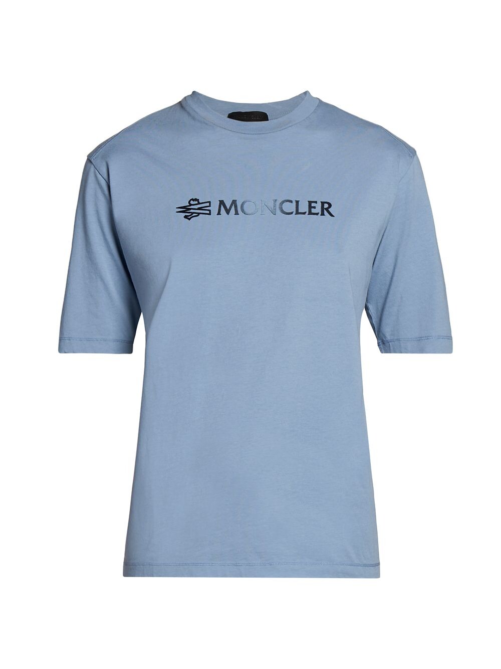 

Матовая черная футболка с логотипом Moncler, синий, Черный