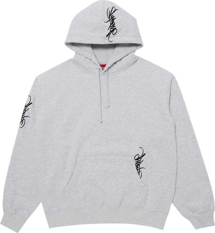 

Толстовка Supreme Tag Hooded 'Ash Grey', серый