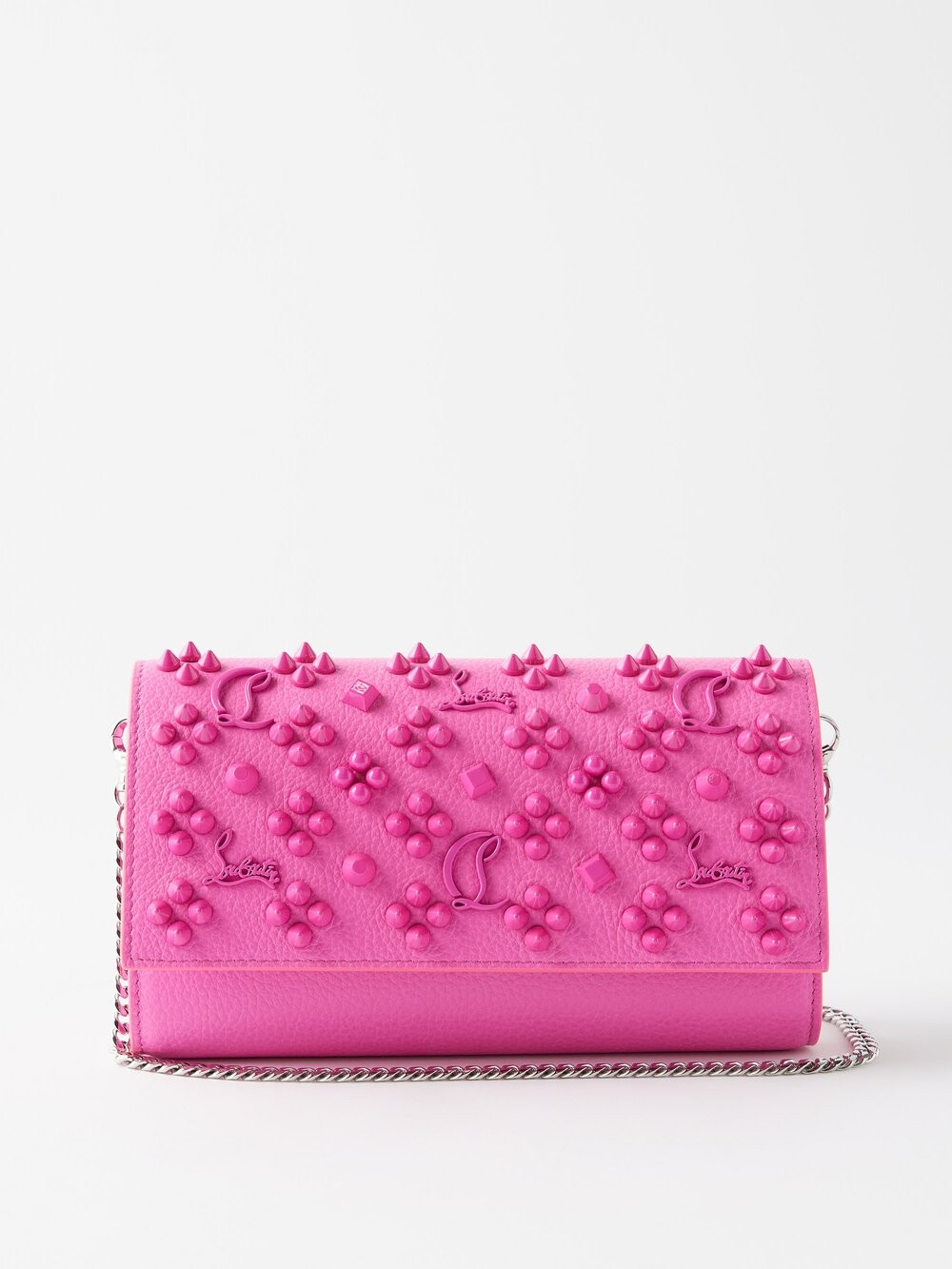 

Кожаный клатч paloma с заклепками Christian Louboutin, розовый