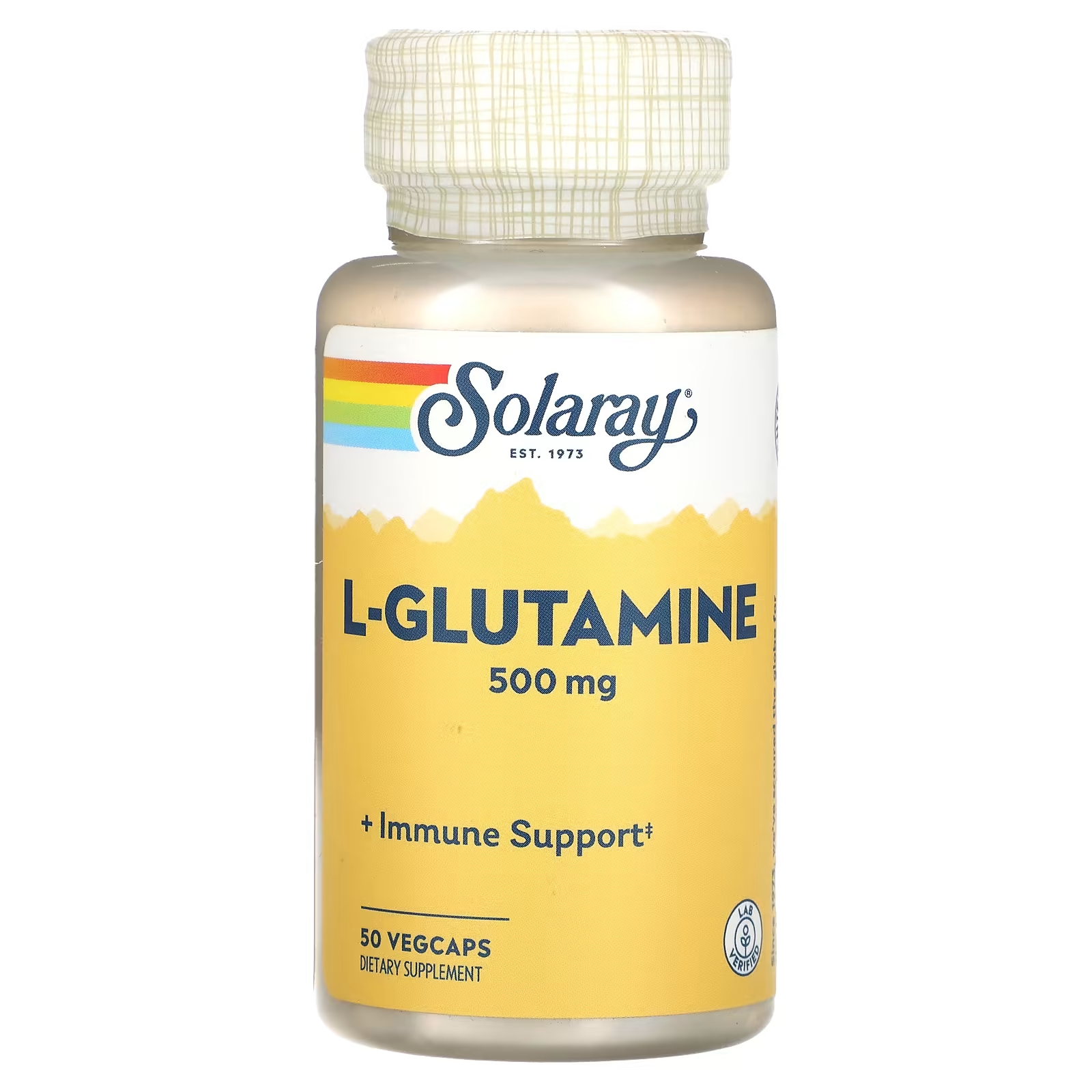 L-глютамин Solaray 500 мг, 50 капсул