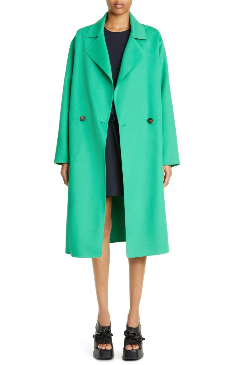 

Двубортное шерстяное пальто Erika STELLA MCCARTNEY, ярко-зеленый
