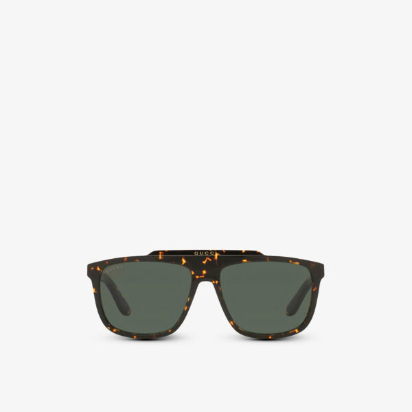

Солнцезащитные очки gg1039s в прямоугольной оправе из ацетата ацетата Gucci, коричневый