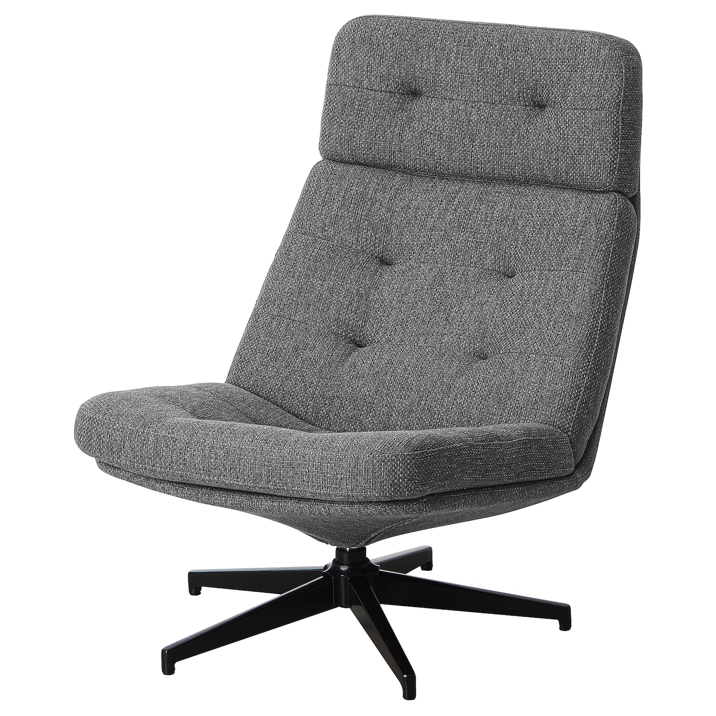ХАВБЕРГ Вращающееся кресло, Лейде серый/черный HAVBERG IKEA кресло офисное вращающееся arlon единый размер серый