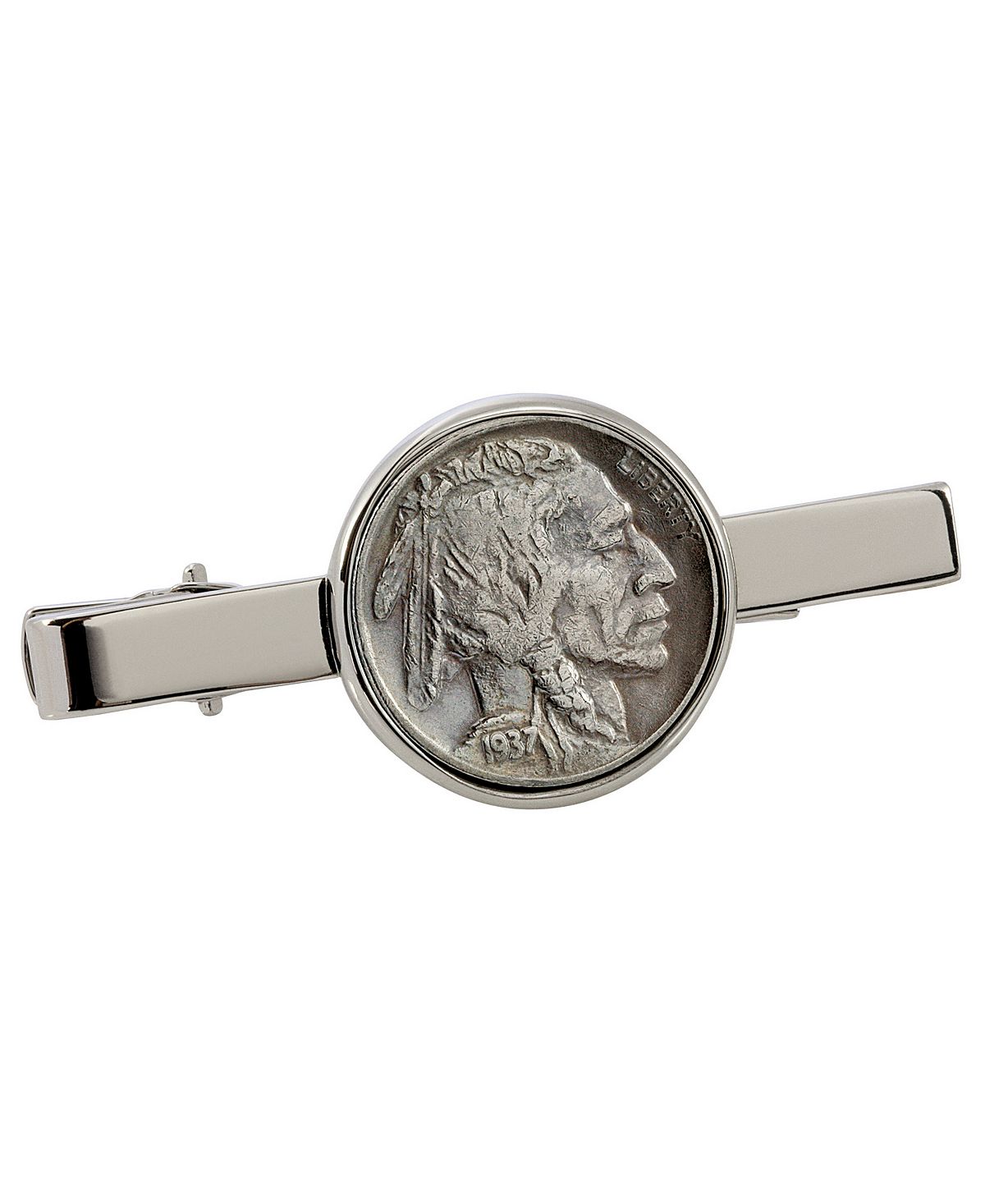 Зажим для галстука в виде никелевой монеты Buffalo American Coin Treasures позолоченный никелевый зажим для галстука для монеты свобода 1800 х годов american coin treasures