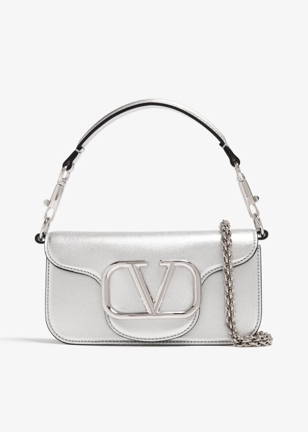 

Сумка через плечо Valentino Garavani Locò Small, серебряный