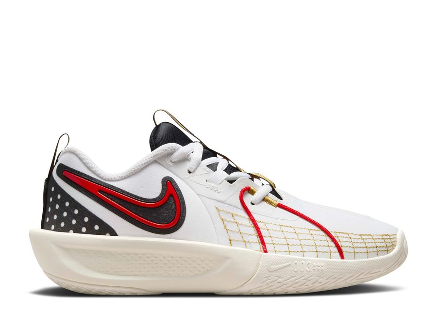 

Кроссовки Nike GT Cut 3 GS, цвет White Black University Red