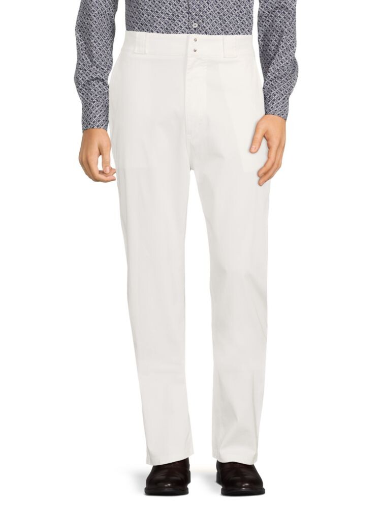 

Однотонные брюки с плоской передней частью Ferragamo, цвет Off White