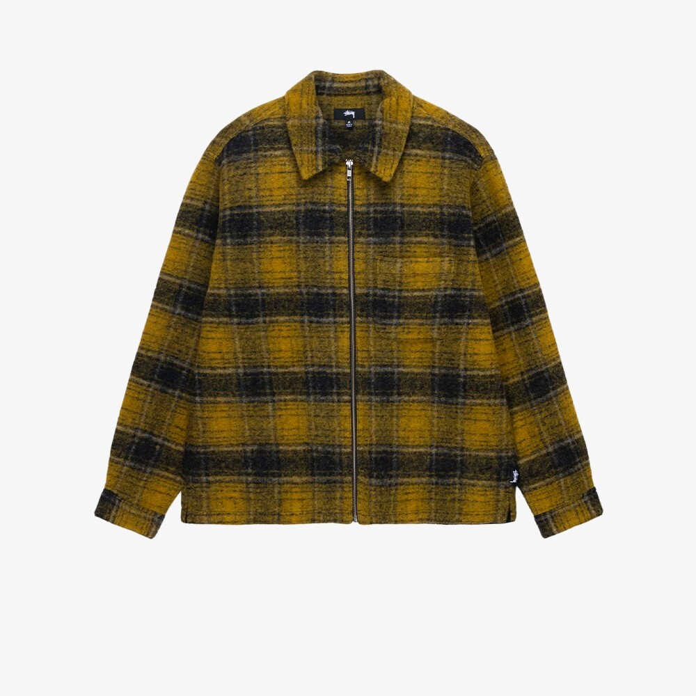 

Рубашка Wool Plaid Zip Shirt Stussy, мультиколор