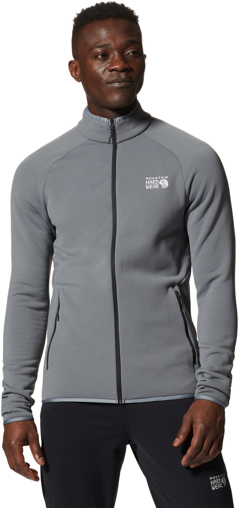Куртка Polartec Power Stretch Pro — мужская Mountain Hardwear, серый куртка мембранная мужская mountain hardwear exposure 2™ серый