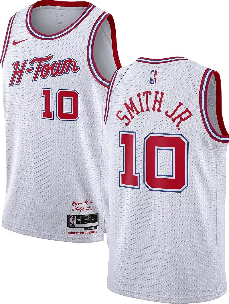 

Мужская белая майка Nike City Edition Houston Rockets Джабари Смит-младший №1 2023-24