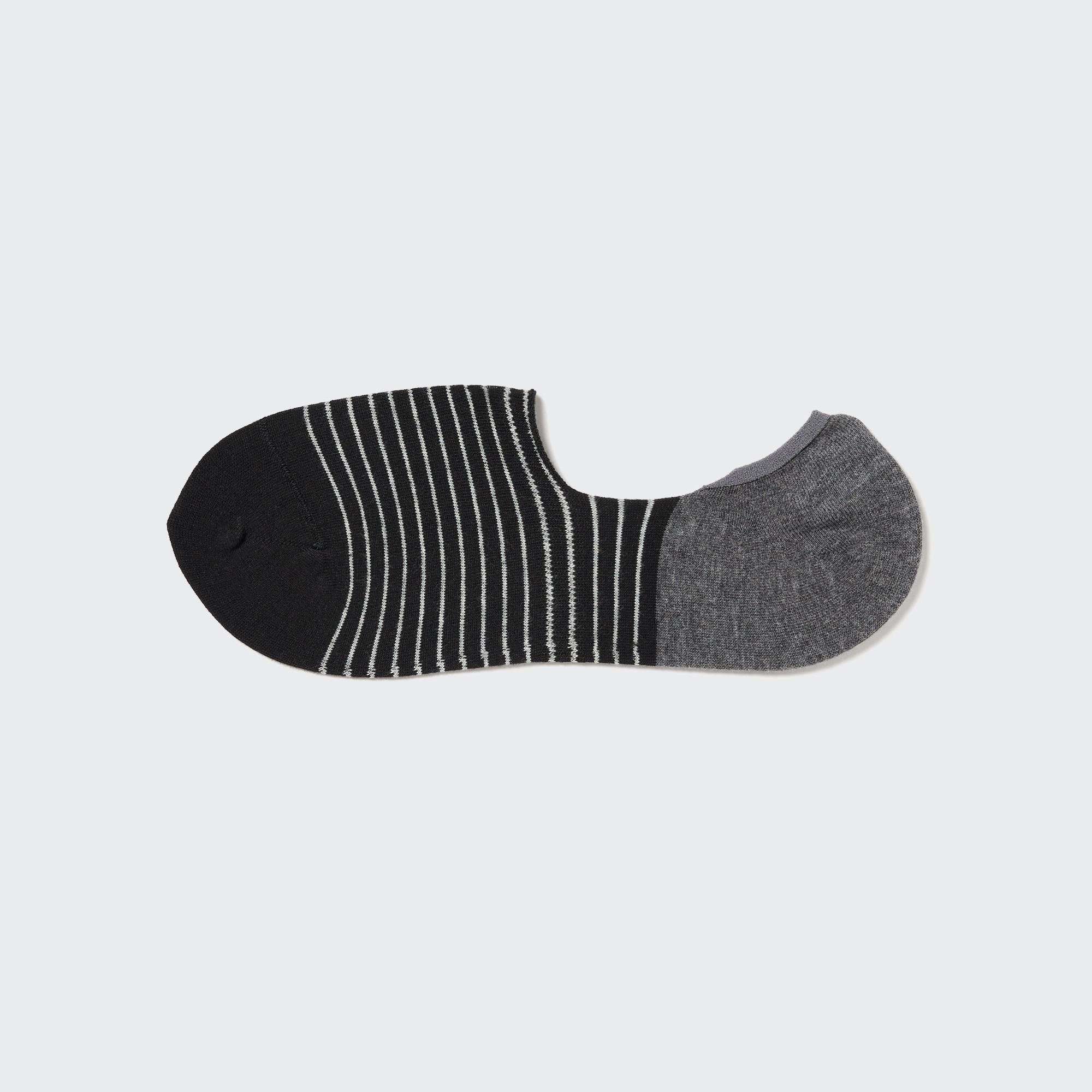Носки в полоску UNIQLO, черный асимметричные носки в полоску